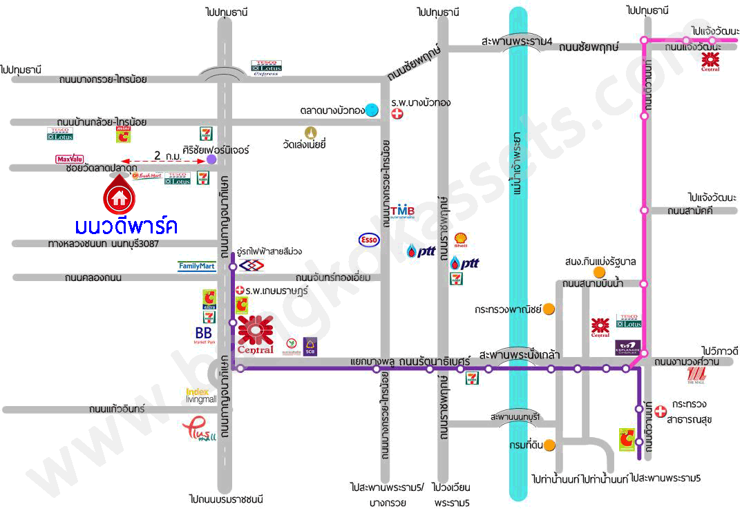 ทาวน์เฮ้าส์มือสองนนทบุรี ราคาล้านต้นๆ ม.มนวดีพาร์ค บางใหญ่-กาญจนาฯ (ซ.วัดลาปลาดุก) เนื้อที่ 16 ตร.ว.  ฟังก์ชั่น 2นอน 2น้ำ ครบครันทั้งครัวเคาน์เตอร์ และที่จอดรถส่วนตัว ตัวบ้านตั้งอยู่ในแหล่งชุมชน สามารถค้าขายได้ เพียง 10 นาทีถึงเซ็นทรัลเวสต์เกต ใกล้รถไฟฟ้าสถานี "คลองบางไผ่"